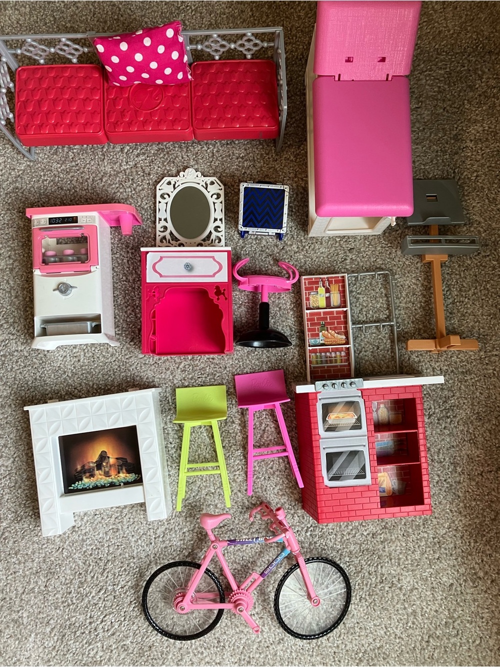 Barbie Dreamhouse Dollhouse Furniture & Bike Replacement